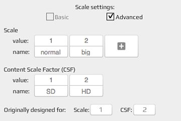 advanced scale settings